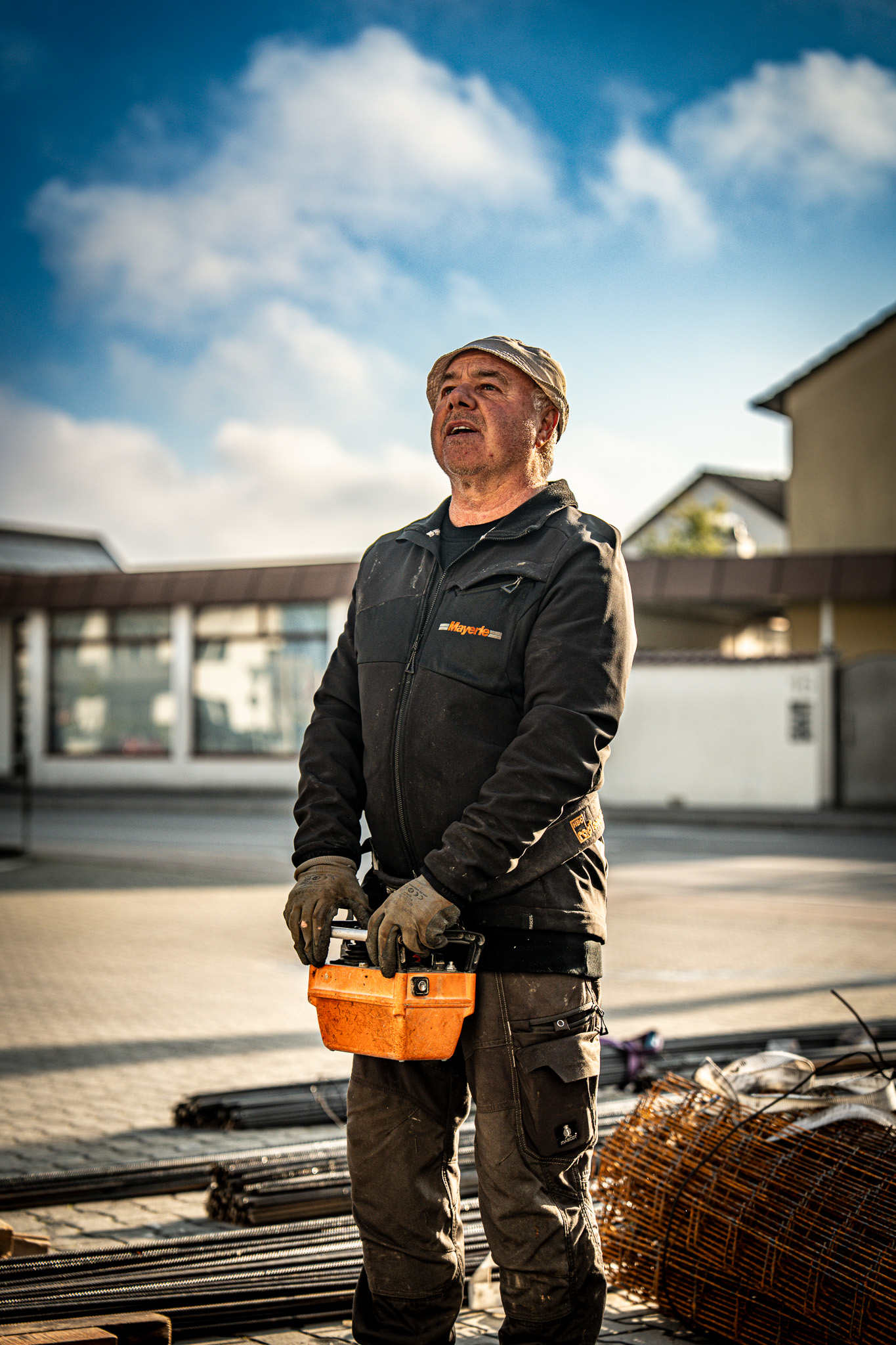 Arbeiter auf der Gewerbebaustelle